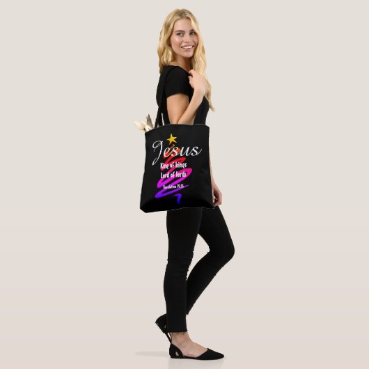 Kerstmis, LORD LORD Gepersonaliseerd ZWART Tote Bag (Op model)