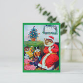  kerstmis, Louis Wain Briefkaart (Staand voorkant)