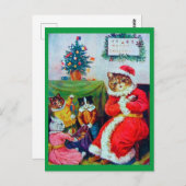  kerstmis, Louis Wain Briefkaart (Voorkant / Achterkant)