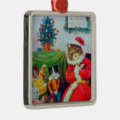  kerstmis, Louis Wain Metalen Ornament (Rechts)
