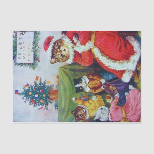  kerstmis, Louis Wain Tissuepapier (Voorkant)