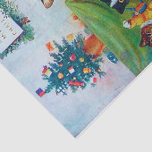  kerstmis, Louis Wain Tissuepapier (Detail)