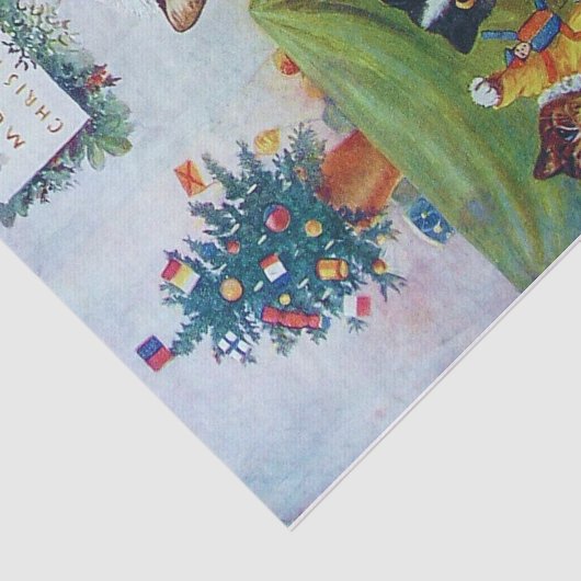  kerstmis, Louis Wain Tissuepapier (Detail)