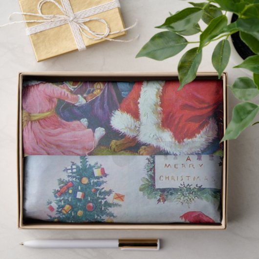  kerstmis, Louis Wain Tissuepapier (Geschenk)