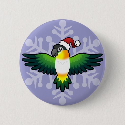 Kerstmis, Lovebird/Pionus/Parrot Ronde Button 5,7 Cm (Voorkant)