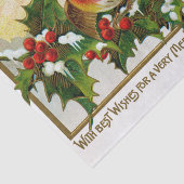 Kerstmis Lovebirds Onder Bessen en Ivy Tissuepapier (Detail)