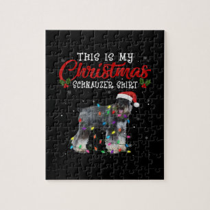 Kerstmis Lover Schnauzer Dog Dad Ma Funny Boys Legpuzzel