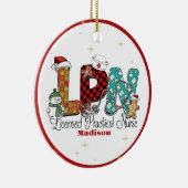 Kerstmis LPN Verpleegster Custom Keramisch Ornament (Rechts)