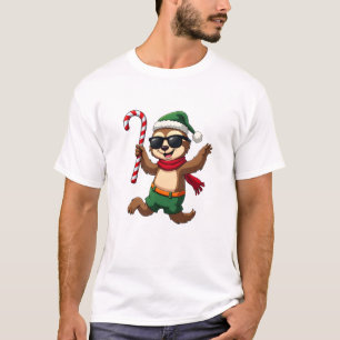 Kerstmis Luiaard Elf Pepermunt Snoepstok Trui Gi T-shirt