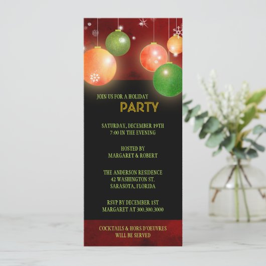 Kerstmis: Luxe feestdag Kaart (Staand voorkant)