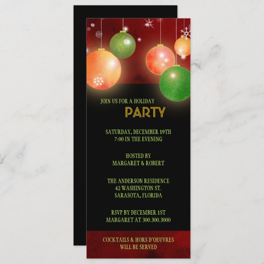 Kerstmis: Luxe feestdag Kaart (Voorkant / Achterkant)