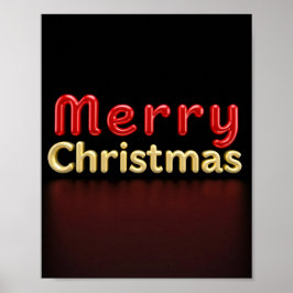 Kerstmis Luxe Typografie Poster Papier 02