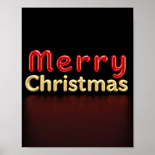 Kerstmis Luxe Typografie Poster Papier 02 (Voorkant)