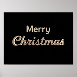 Kerstmis Luxe Typografie Poster Papier H01
