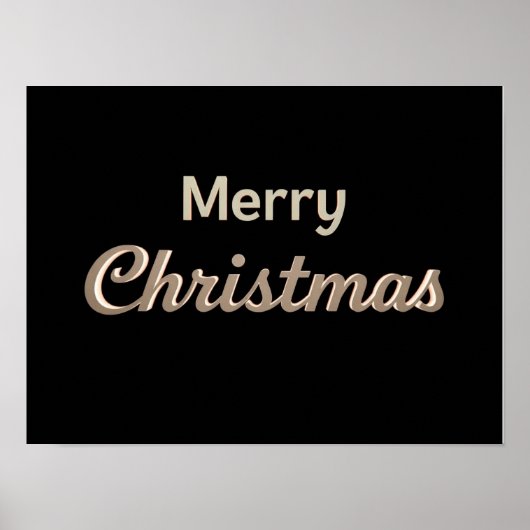 Kerstmis Luxe Typografie Poster Papier H01 (Voorkant)