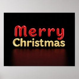 Kerstmis Luxe Typografie Poster Papier H02