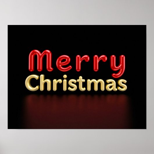 Kerstmis Luxe Typografie Poster Papier H02 (Voorkant)