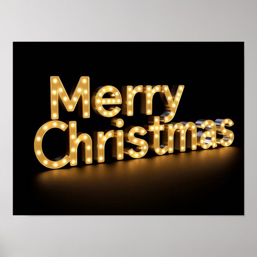 Kerstmis Luxe Typografie Poster Papier H03 (Voorkant)