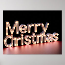 Kerstmis Luxe Typografie Poster Papier H06
