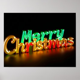 Kerstmis Luxe Typografie Poster Papier H06