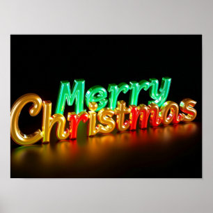 Kerstmis Luxe Typografie Poster Papier H06