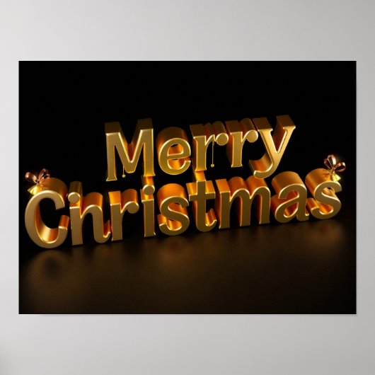 Kerstmis Luxe Typografie Poster Papier H08 (Voorkant)