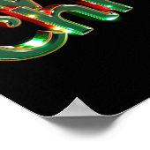 Kerstmis Luxe Typografie Poster Papier H09 (Hoek)