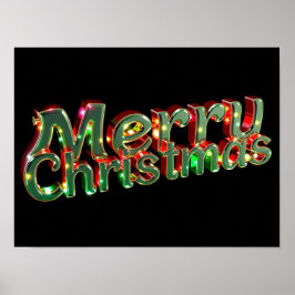 Kerstmis Luxe Typografie Poster Papier H09