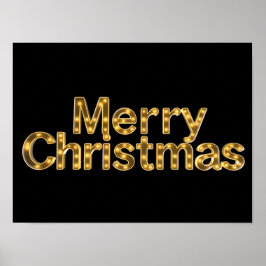 Kerstmis Luxe Typografie Poster Papier H10
