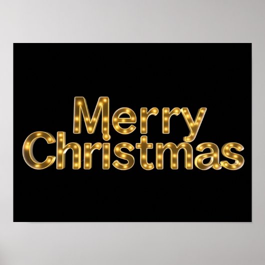 Kerstmis Luxe Typografie Poster Papier H10 (Voorkant)