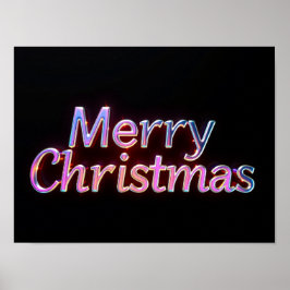 Kerstmis Luxe Typografie Poster Papier H14