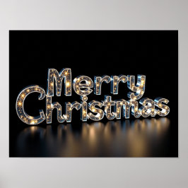 Kerstmis Luxe Typografie Poster Papier H15