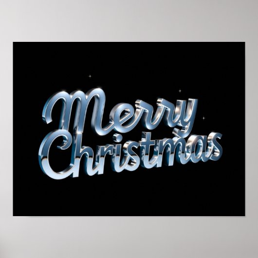 Kerstmis Luxe Typografie Poster Papier H24 (Voorkant)