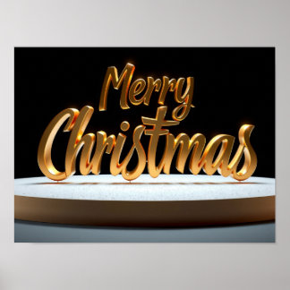 Kerstmis Luxe Typografie Poster Papier H33