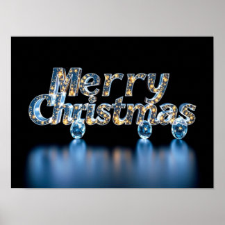 Kerstmis Luxe Typografie Poster Papier H34