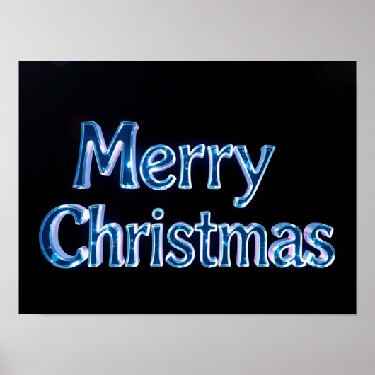 Kerstmis Luxe Typografie Poster Papier H42 (Voorkant)