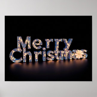 Kerstmis Luxe Typografie Poster Papier H48