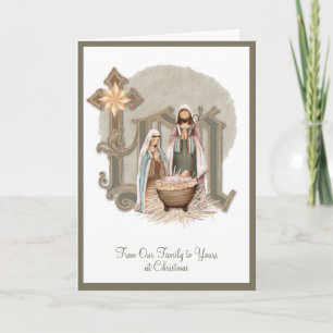 Kerstmis Maagd Maria Baby Jezus Religieuze Kaart