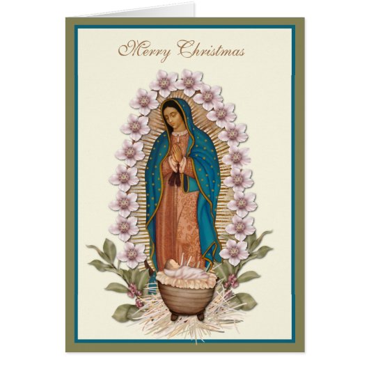 Kerstmis Maagd Maria Guadalupe Jezus kribbe (Voorkant)