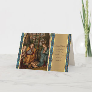 Kerstmis Maagd Maria Jezus Jozef Schrift Feestdagen Kaart