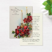 Kerstmis Maagd Maria Memorare Gebed Poinsettia Visitekaartje (Bureau)