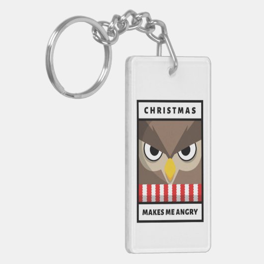 Kerstmis maakt me boos sleutelhanger (Voorkant Links)
