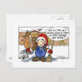 Kerstmis "maar de Heer" Cartoon Nr 7 Feestdagenkaart (Voorkant / Achterkant)