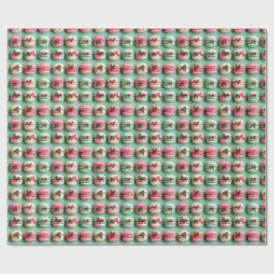 Kerstmis Macaron Inpakpapier