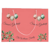 Kerstmis Macaron Kleuren Aangepast Groot Cadeauzakje (Achterkant)