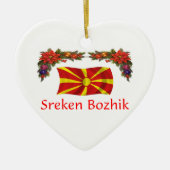 Kerstmis Macedonië Keramisch Ornament (Voorkant)