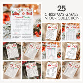 Kerstmis Mad Libs-spel Feestdagenkaart