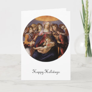 Kerstmis, Madonna en Child en Angels door Botticel Feestdagen Kaart