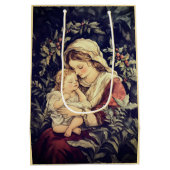 Kerstmis Madonna en Kind Oud Medium Cadeauzakje (Achterkant)