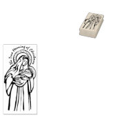 Kerstmis Madonna en Kind Rubberstempel (Gestempeld)